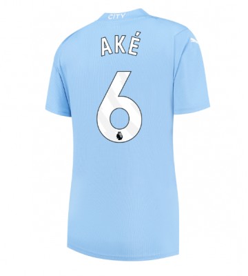 Manchester City Nathan Ake #6 Hemmatröja Kvinnor 2023-24 Kortärmad